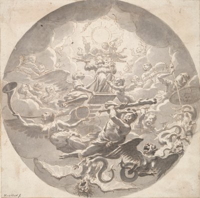 芸術の保護の寓話 作： Michiel van Musscher