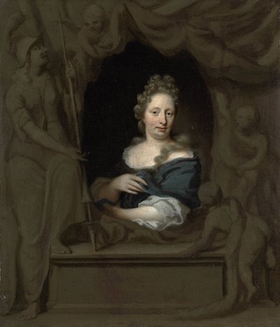 ミヒール・ヴァン・ムッシャーの妻、エヴァ・ヴィッシャーの肖像 作： Michiel van Musscher