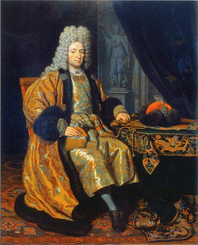フランソワ・ルフォールの肖像1656-1699、1698 作： Michiel van Musscher