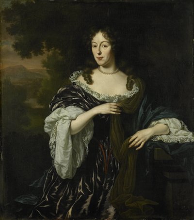 ヘンドリック・ビッカーの妻、マリア・シェープの肖像 作： Michiel van Musscher