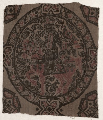 馬術鷹匠王、イランまたはイラク、アッバース朝時代の断片 作： Middle Eastern