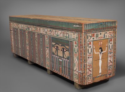 ナフトクナムの棺、紀元前1802年〜1640年（木材、ペンキ） 作： Middle Kingdom Egyptian