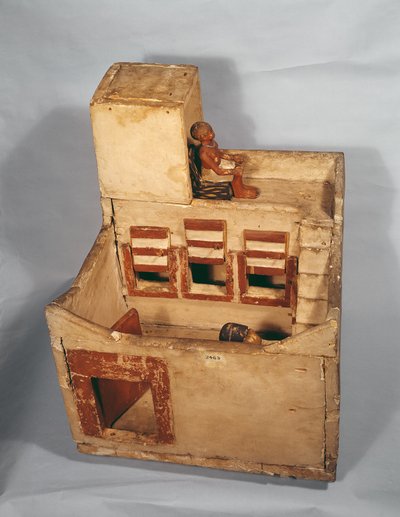 数字のある穀倉の木型、紀元前2000年から1800年頃（木） 作： Middle Kingdom Egyptian
