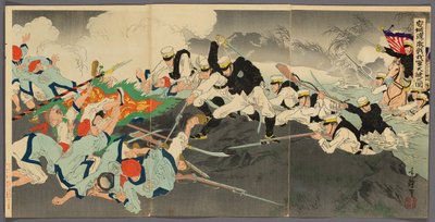 安城渡しわが軍大将之図 作： Migita Toshihide