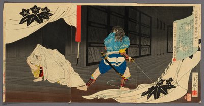 時宗（曽我五郎）頼朝邸に忍び込む（時宗鎌倉殿の仮屋をさがす） 作： Migita Toshihide