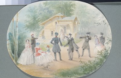 ペテルゴフのアレクサンドリア公園の子供工場 作： Mihaly von Zichy