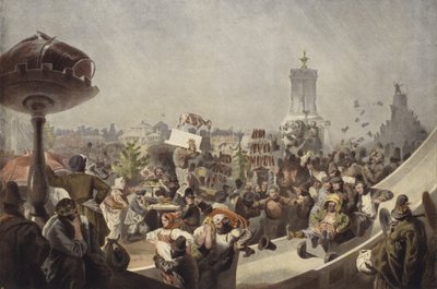 19世紀半ばのロシアの民俗祭 作： Mihaly von Zichy