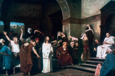 ピラトの前のキリスト、1881年 作： Mihály Munkácsy