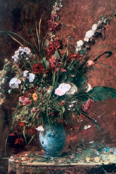 素晴らしい花の静物、1881 作： Mihály Munkácsy