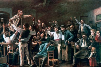 ストライク、1895 作： Mihály Munkácsy