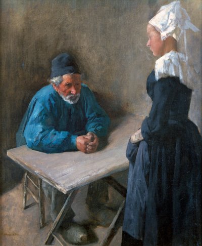 女中の婚約、c1864-1900 作： Mihály Munkácsy