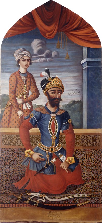 ジンギスカンの肖像、c.1803-4 作： MihrAli
