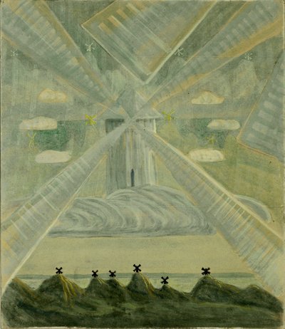 アンダンテ ソナタ II、1907 年。 作： Mikalojus Konstantinas Čiurlionis