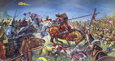 バノックバーンの戦い（カラーリトグラフ） 作： マイク (20 世紀) ホワイト