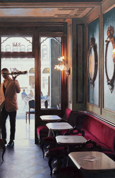 フローリアン（リネンに油彩） 作： Mike Briscoe