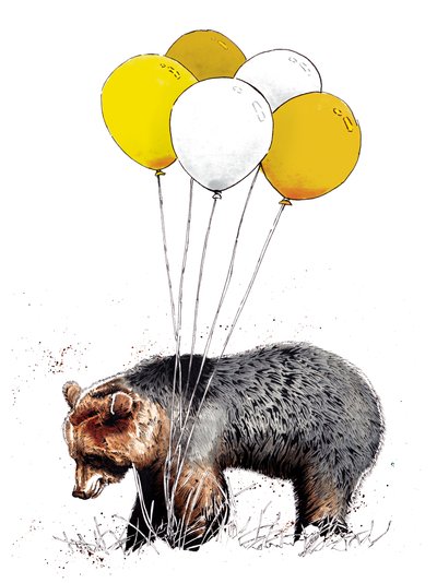 2020年白地にクマの誕生日 作： Mike Davis