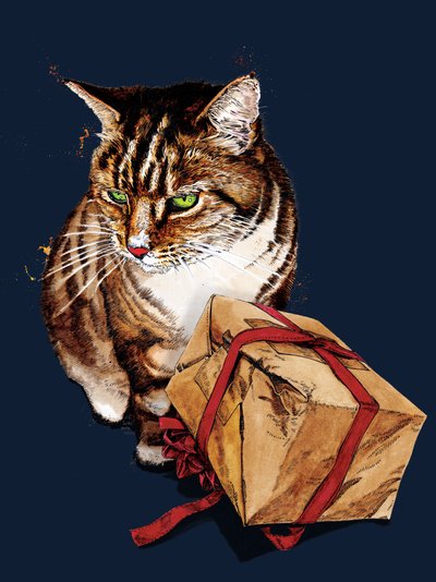ミッドナイトブルーのバースデーキャット、2020年 作： Mike Davis