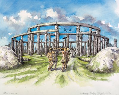 ウッドヘンジ、紀元前25世紀、1990～2010年頃 作： Mike Seaforth