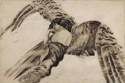 フライング・デーモン、1890-1891 作： Mikhail Aleksandrovich Vrubel