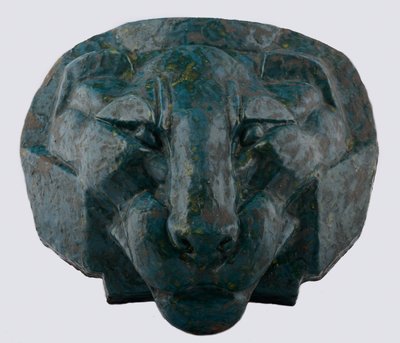 ライオンの頭、1891年（艶をかけられたマジョリカ） 作： Mikhail Aleksandrovich Vrubel