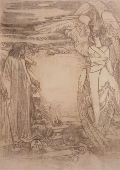 プーシキン作曲の預言者のイラスト、1905年 作： Mikhail Aleksandrovich Vrubel