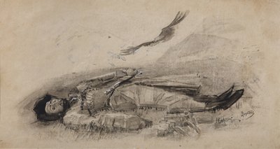 M.レルモントフ、1889-1891年の詩Ismail-Beyへの挿絵 作： Mikhail Aleksandrovich Vrubel