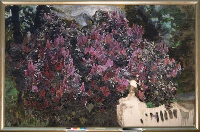 ライラック (ライラック) - ミハイル アレクサンドロヴィッチ ヴルベル (ヴルベル) (1856-1910) による絵画、キャンバスに油彩 作： Mikhail Aleksandrovich Vrubel