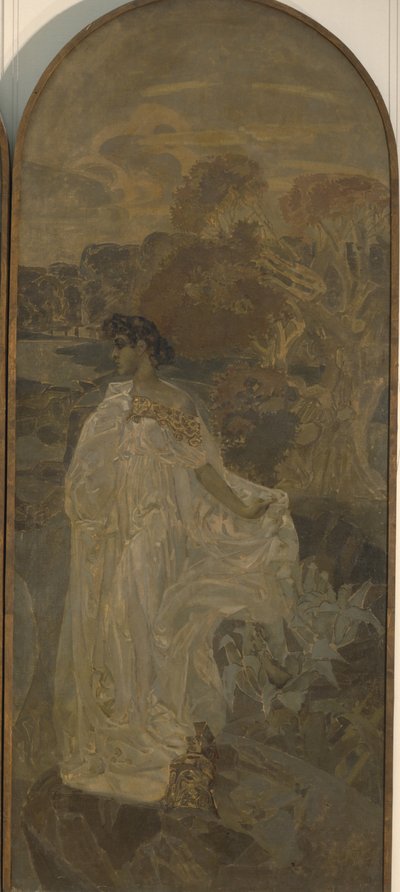 ミネルヴァ・トリプティクパリの審判、1893 作： Mikhail Aleksandrovich Vrubel
