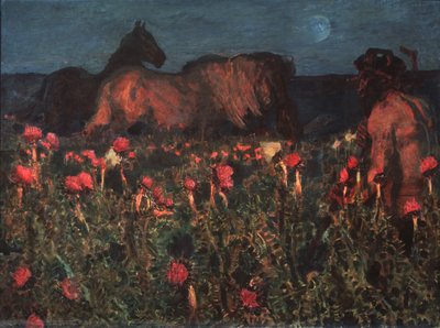 夜が来る、1900 作： Mikhail Aleksandrovich Vrubel