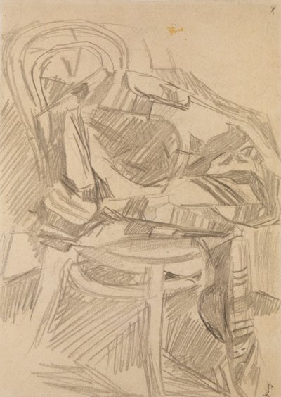 椅子に格子縞、1904 作： Mikhail Aleksandrovich Vrubel
