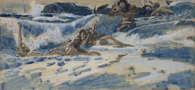 ナイアドとトリトンの演奏、1896-1898 作： Mikhail Aleksandrovich Vrubel
