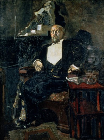 最初の私立歌劇の創設者、サーヴァ・マモントフの肖像 作： Mikhail Aleksandrovich Vrubel