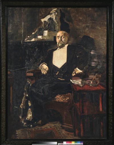 サヴヴァ・マノントフの肖像、1897 作： Mikhail Aleksandrovich Vrubel