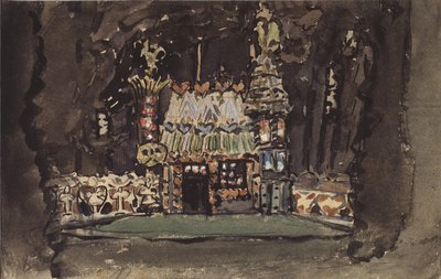 オペラハンセルとグレーテルの舞台デザイン、E。フンペルディンク作、1895年 作： Mikhail Aleksandrovich Vrubel