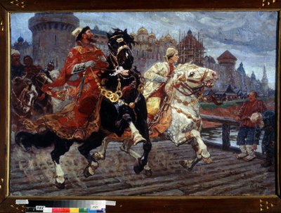 イヴァン・レ・テリブル帝（ロシア皇帝イヴァン4世）の青年時代 作： ミハイル・イワノビッチ・アヴィロフ