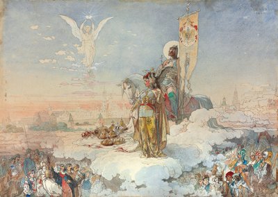 アレクサンドル3世の戴冠式、1883年 作： Mikhail Mikishchin
