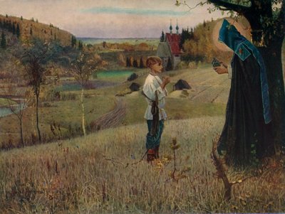 「子供バーソロミューの夢」、1889-1890、1965。 作： Mikhail Nesterov