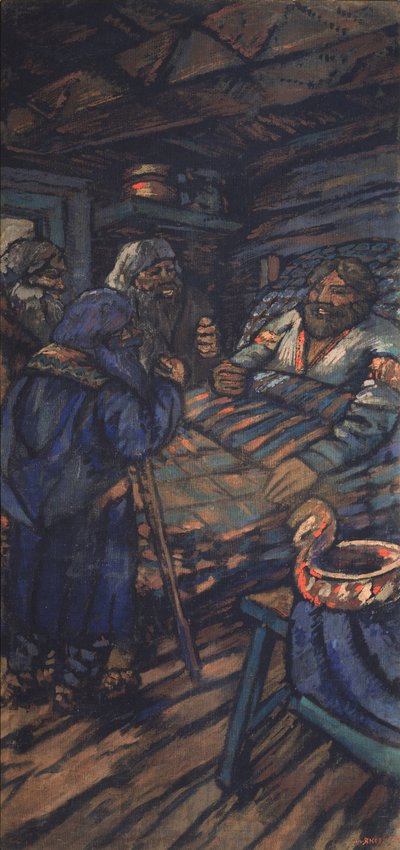 大公ウラジミールI. Svyatoslavichトリプティクの結婚式、サイドパネル、1920年代 作： Mikhail Nikolayevich Yakovlev