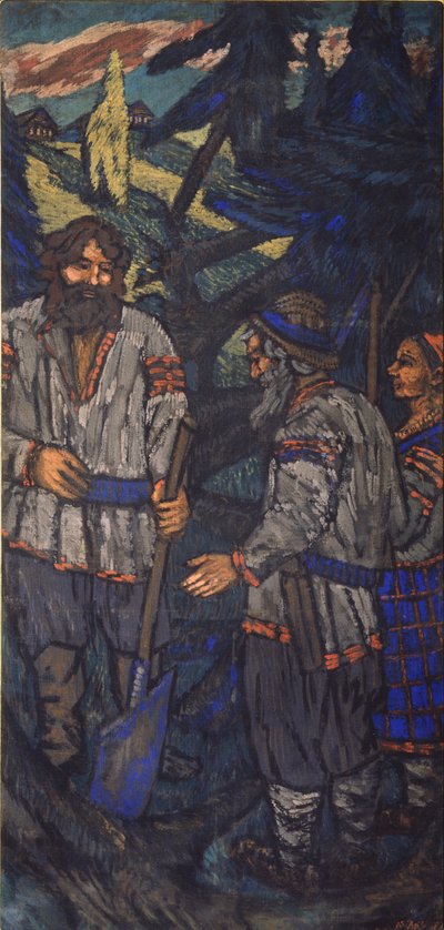 大公ウラジミールI. Svyatoslavichトリプティクの結婚式、サイドパネル、1920年代 作： Mikhail Nikolayevich Yakovlev