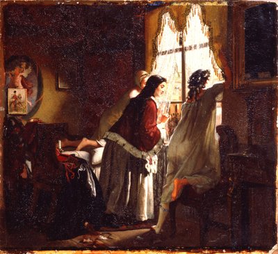 M.レルモントフにちなんでタンボフの会計係の妻、1862年の詩への挿絵 作： Mikhail Petrovich Klodt Baron