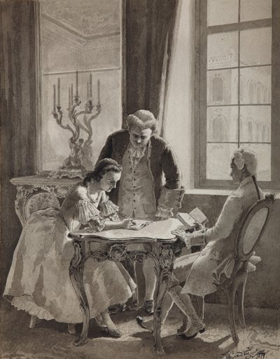 女帝エカチェリーナ 2 世のロシア語の授業、1894 年 作： Mikhail Petrovich Klodt Baron