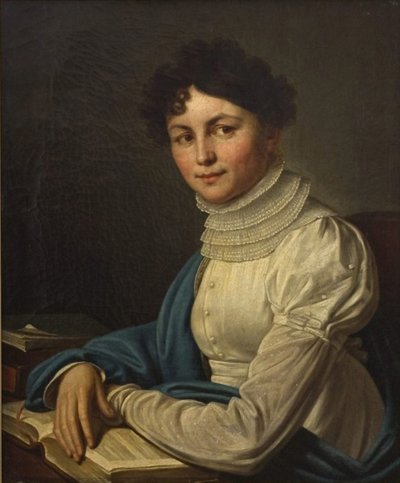 詩人アンナ・ブニナの肖像1774-1829、1825 作： Mikhail Prokopyevich Vishnevitsky