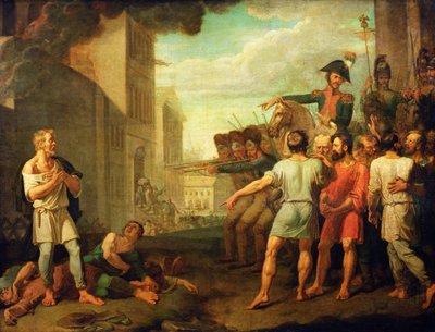 1812年のフランス兵によるロシア人の処刑 作： Mikhail Tikhonov