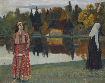 湖畔、1924 作： Mikhail Vasilievich Nesterov