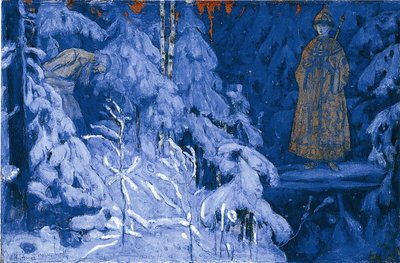 イワン・スサニンはミハイル・フョードロヴィッチのビジョンを受け取った、1906 作： Mikhail Vasilievich Nesterov