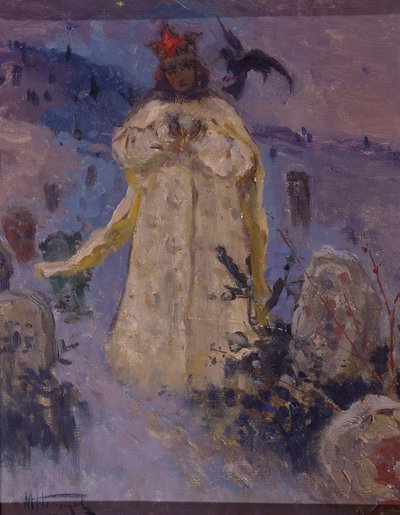 Tsarevna The Princess、1887 作： Mikhail Vasilievich Nesterov