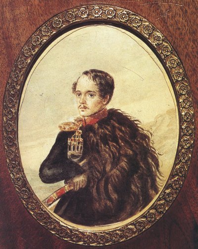 自画像、1837 作： Mikhail Yuryevich Lermontov
