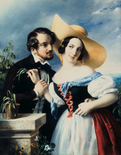 「浮気」、1841 作： Miklós Barabás