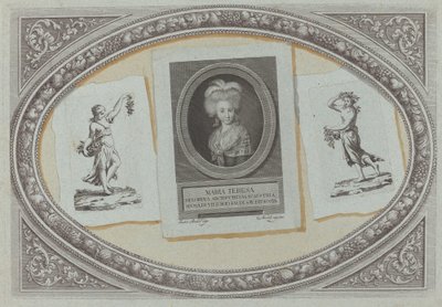 だまし絵: マリア・テレサの版画、オリジナルの銅版画を使用 作： Milanese 18th Century and Michelangelo Mercoli