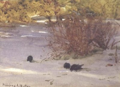 雪の上の影（水彩・紙） 作： Mildred Anne Butler